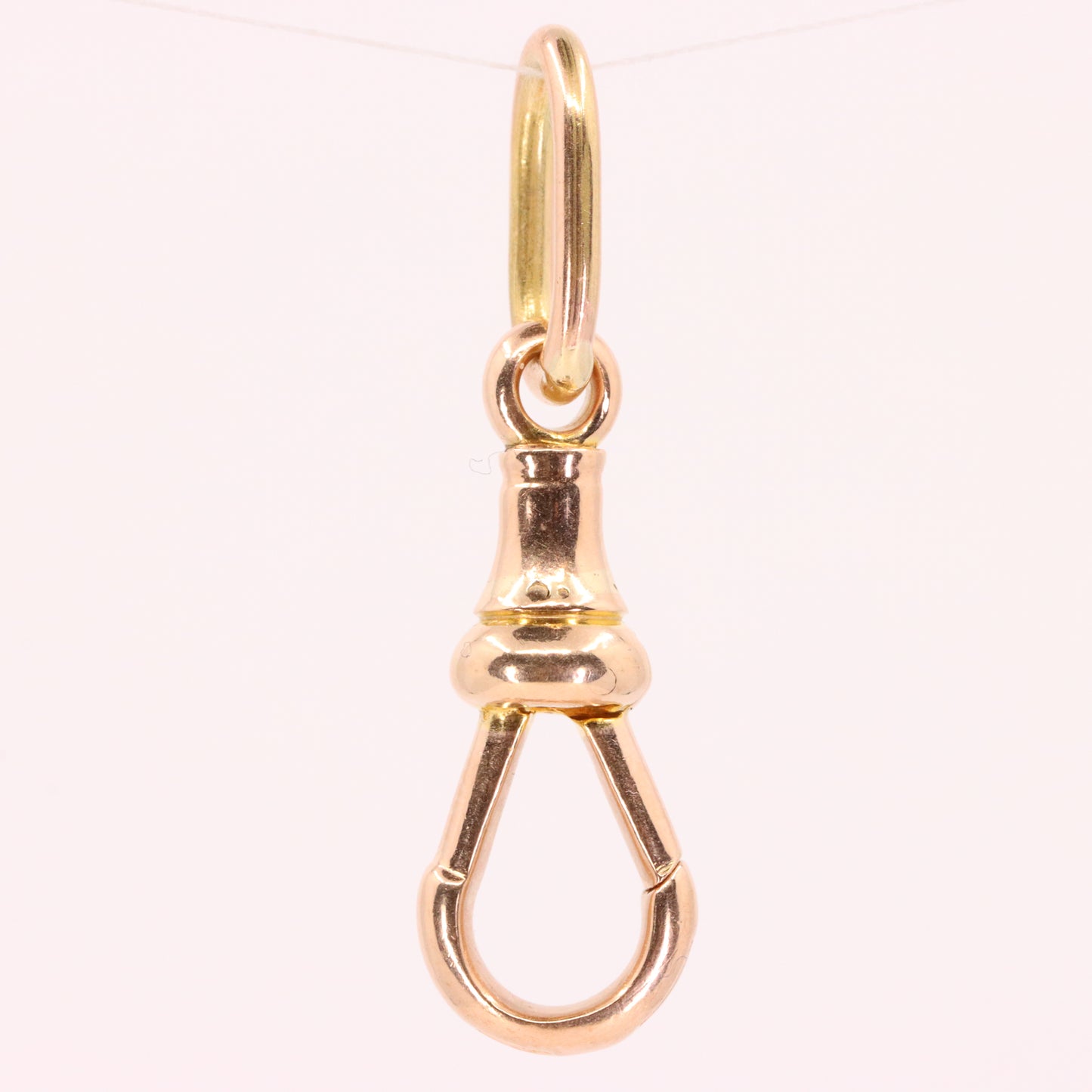 Antique 9ct Rose Gold Hallmarked Dog Clip Clasp Jewellery Finding Charm Clip