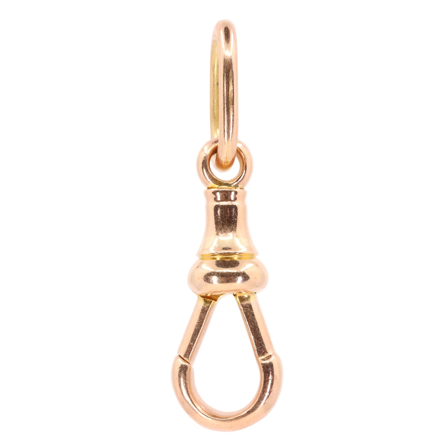 Antique 9ct Rose Gold Hallmarked Dog Clip Clasp Jewellery Finding Charm Clip