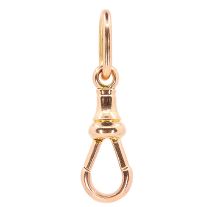 Antique 9ct Rose Gold Hallmarked Dog Clip Clasp Jewellery Finding Charm Clip