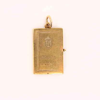 Vintage 9ct Hallmarked Gold Driver’s Licence Charm | UK New Driver Pendant