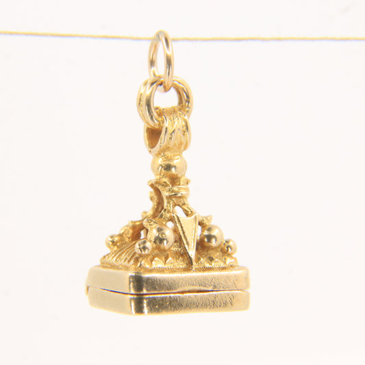 Vintage 9ct Hallmarked Gold Georg Jensen Hinged Fob Locket Charm Pendant Gift