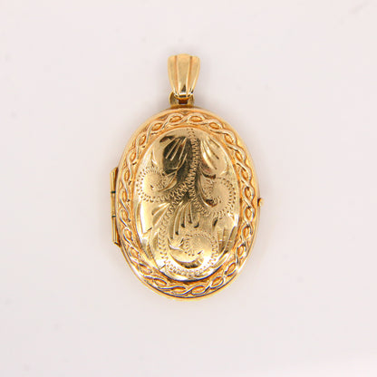 Vintage 9ct Hallmarked Gold Double Locket Pendant | 4 Photo Compartments
