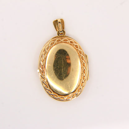Vintage 9ct Hallmarked Gold Double Locket Pendant | 4 Photo Compartments
