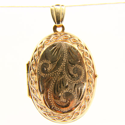 Vintage 9ct Hallmarked Gold Double Locket Pendant | 4 Photo Compartments