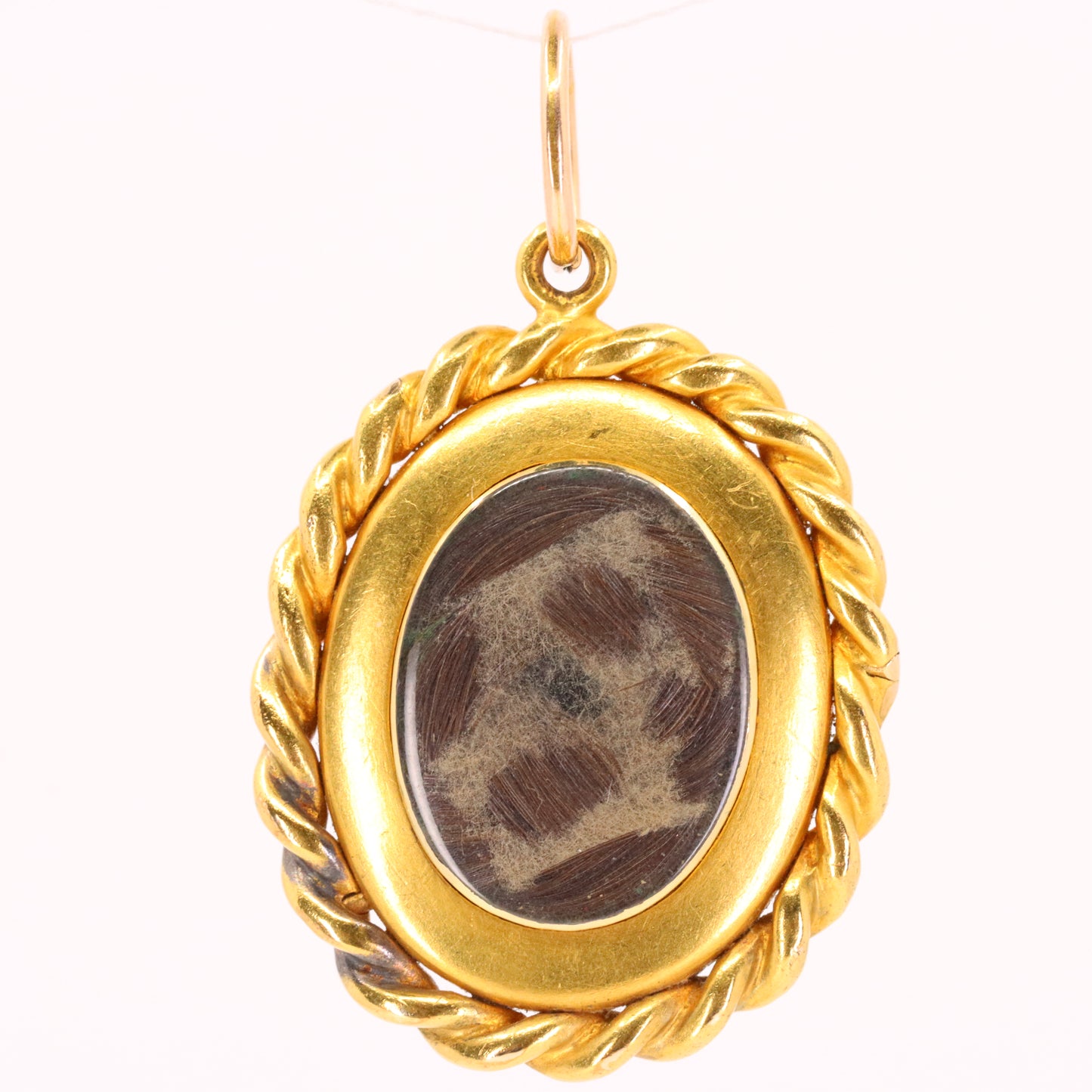 Antique 18ct Yellow Gold Scottish Saltire Pearl Enamel Mourning Locket Pendant