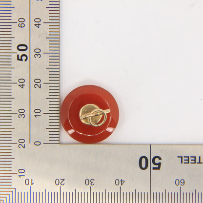 Vintage 9ct Hallmarked Yellow Gold Carnelian Curling Stone Charm Pendant Gift