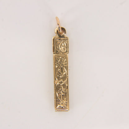 Vintage 9ct Gold Hallmarked Masonic Folding Pendant Compass Square Freemason
