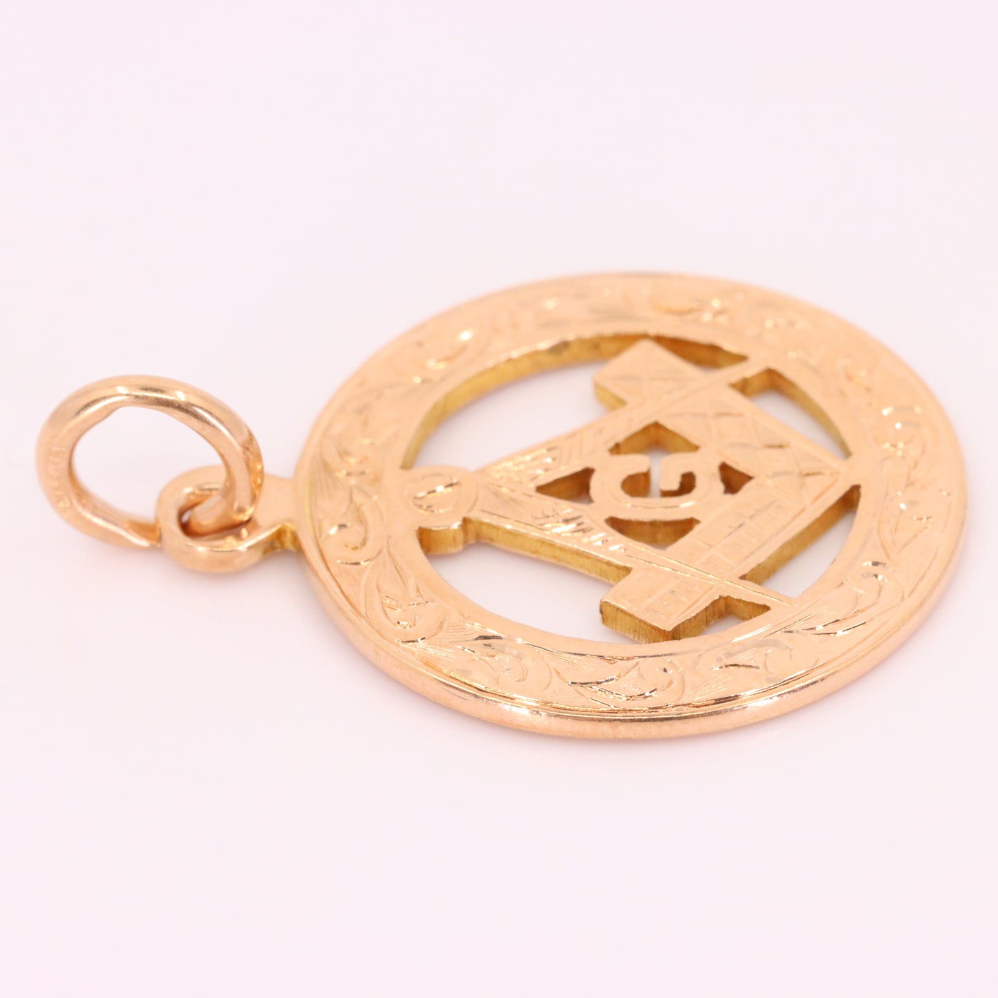 Antique 9ct Hallmarked Gold Masonic G Pendant Fob Loyalty Charm Freemason Gift
