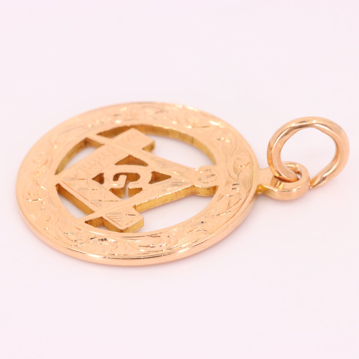 Antique 9ct Hallmarked Gold Masonic G Pendant Fob Loyalty Charm Freemason Gift