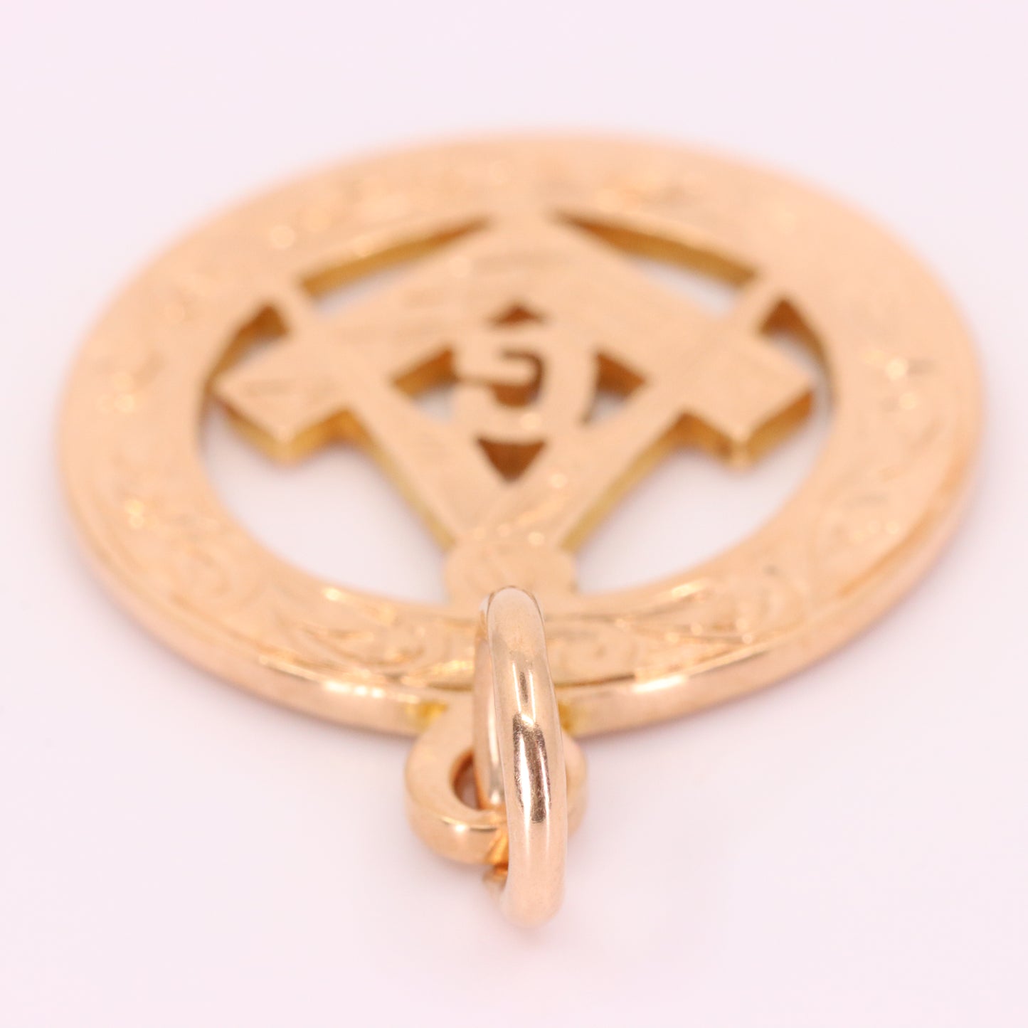 Antique 9ct Hallmarked Gold Masonic G Pendant Fob Loyalty Charm Freemason Gift