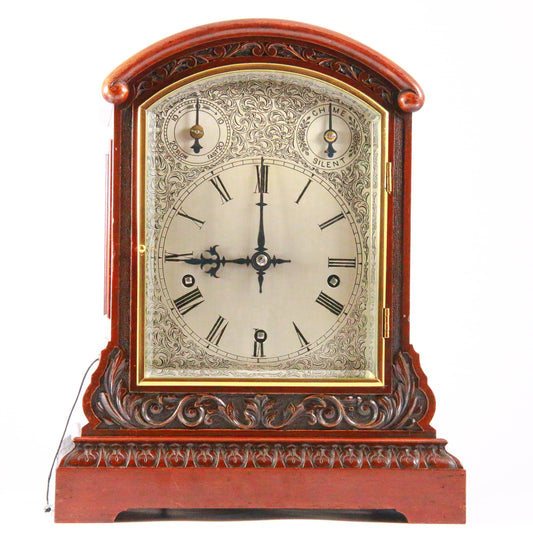 Antique Clock Winterhalder & Hofmeier Antique Victorian Mahogany Bracket Clock