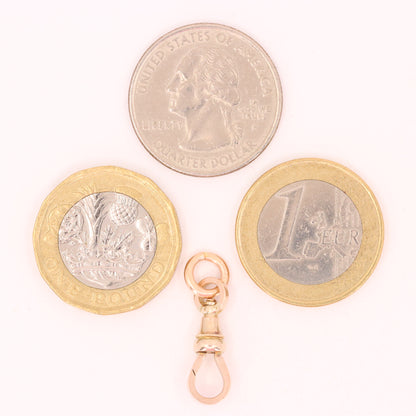 Antique 9ct Hallmarked Yellow Gold Swivel Dog Clip Clasp Jewellery Making Finding