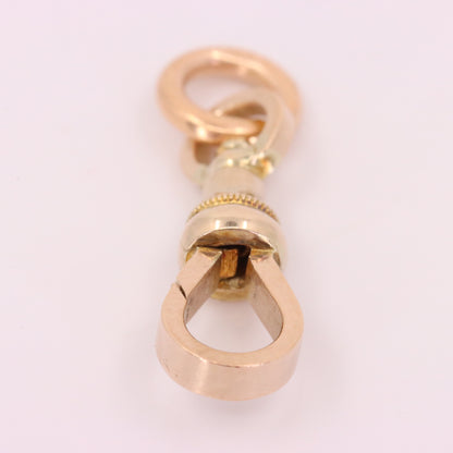 Antique 9ct Hallmarked Yellow Gold Swivel Dog Clip Clasp Jewellery Making Finding