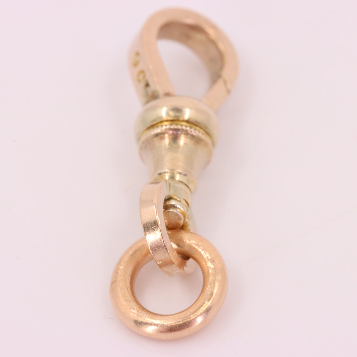 Antique 9ct Hallmarked Yellow Gold Swivel Dog Clip Clasp Jewellery Making Finding