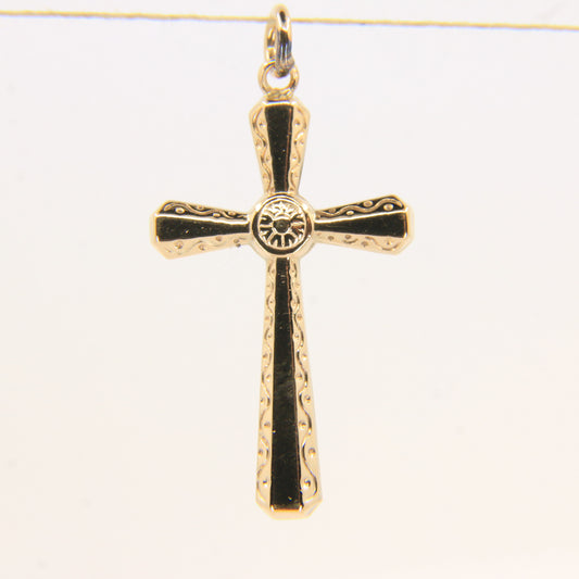 Vintage 9ct Hallmarked Gold Cross Pendant – Solid Religious Charm