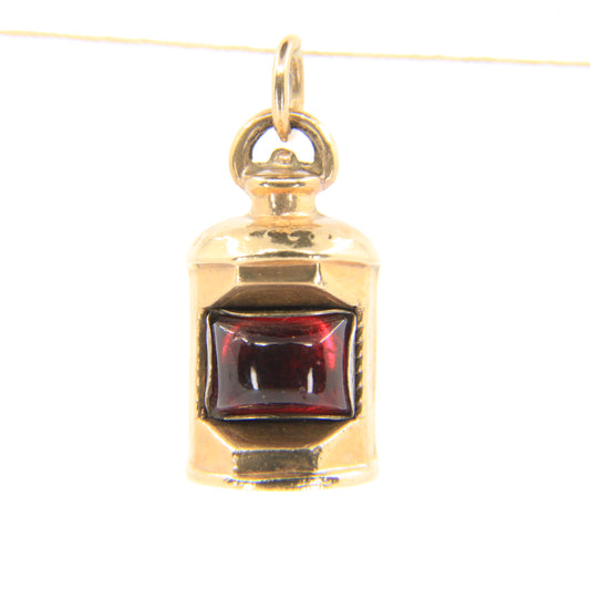 Vintage 9ct Hallmarked Gold Ship Lantern Charm Portside Pendant Nautical Gift