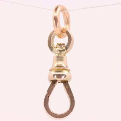 Antique 9ct Hallmarked Yellow Gold Swivel Dog Clip Clasp Jewellery Making Finding