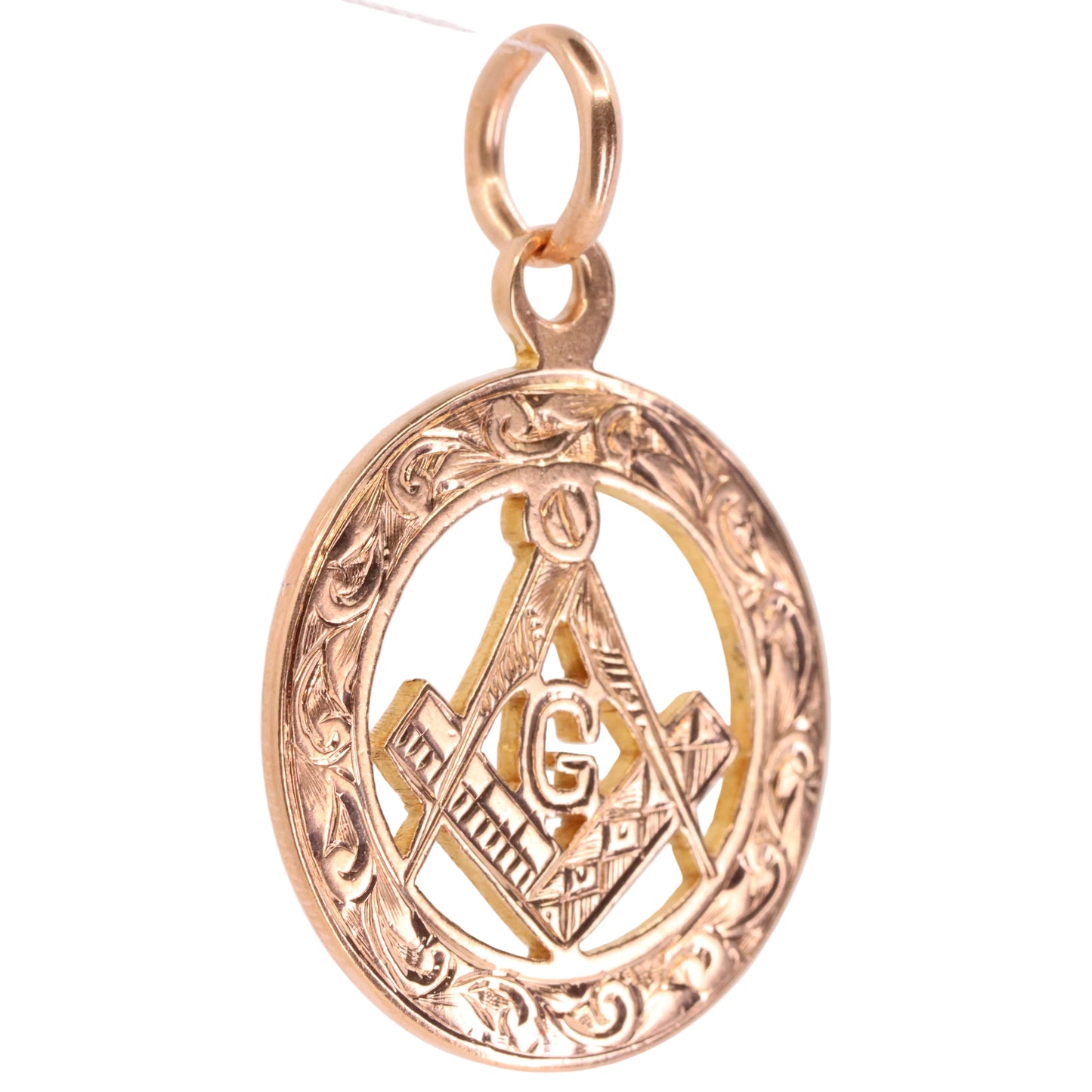 Antique 9ct Hallmarked Gold Masonic G Pendant Fob Loyalty Charm Freemason Gift