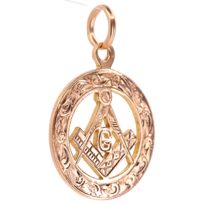 Antique 9ct Hallmarked Gold Masonic G Pendant Fob Loyalty Charm Freemason Gift