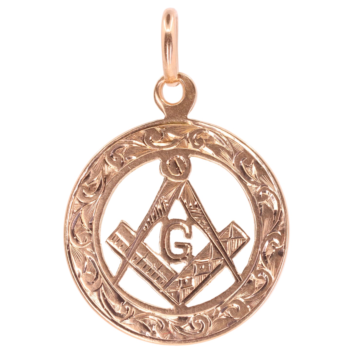 Antique 9ct Hallmarked Gold Masonic G Pendant Fob Loyalty Charm Freemason Gift