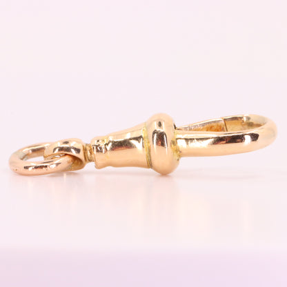 Antique 9ct Yellow Gold Swivel Dog Clip Clasp Jewellery Making Charm Holder