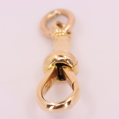 Antique 9ct Yellow Gold Swivel Dog Clip Clasp Jewellery Making Charm Holder