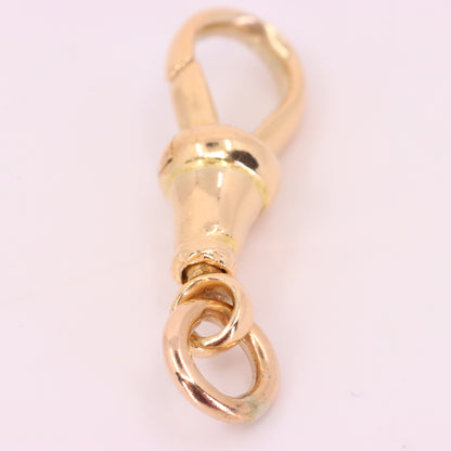 Antique 9ct Yellow Gold Swivel Dog Clip Clasp Jewellery Making Charm Holder