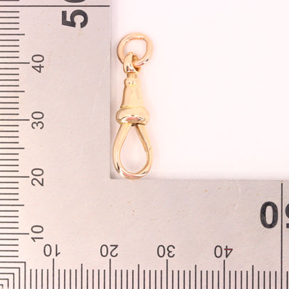Antique 9ct Yellow Gold Swivel Dog Clip Clasp Jewellery Making Charm Holder