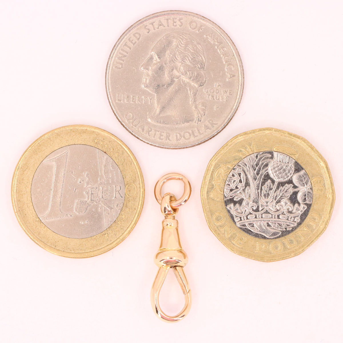 Antique 9ct Yellow Gold Swivel Dog Clip Clasp Jewellery Making Charm Holder