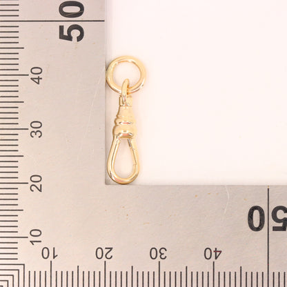 Antique 9ct Hallmarked Yellow Gold Swivel Dog Clip Clasp Jewellery Charm Holder
