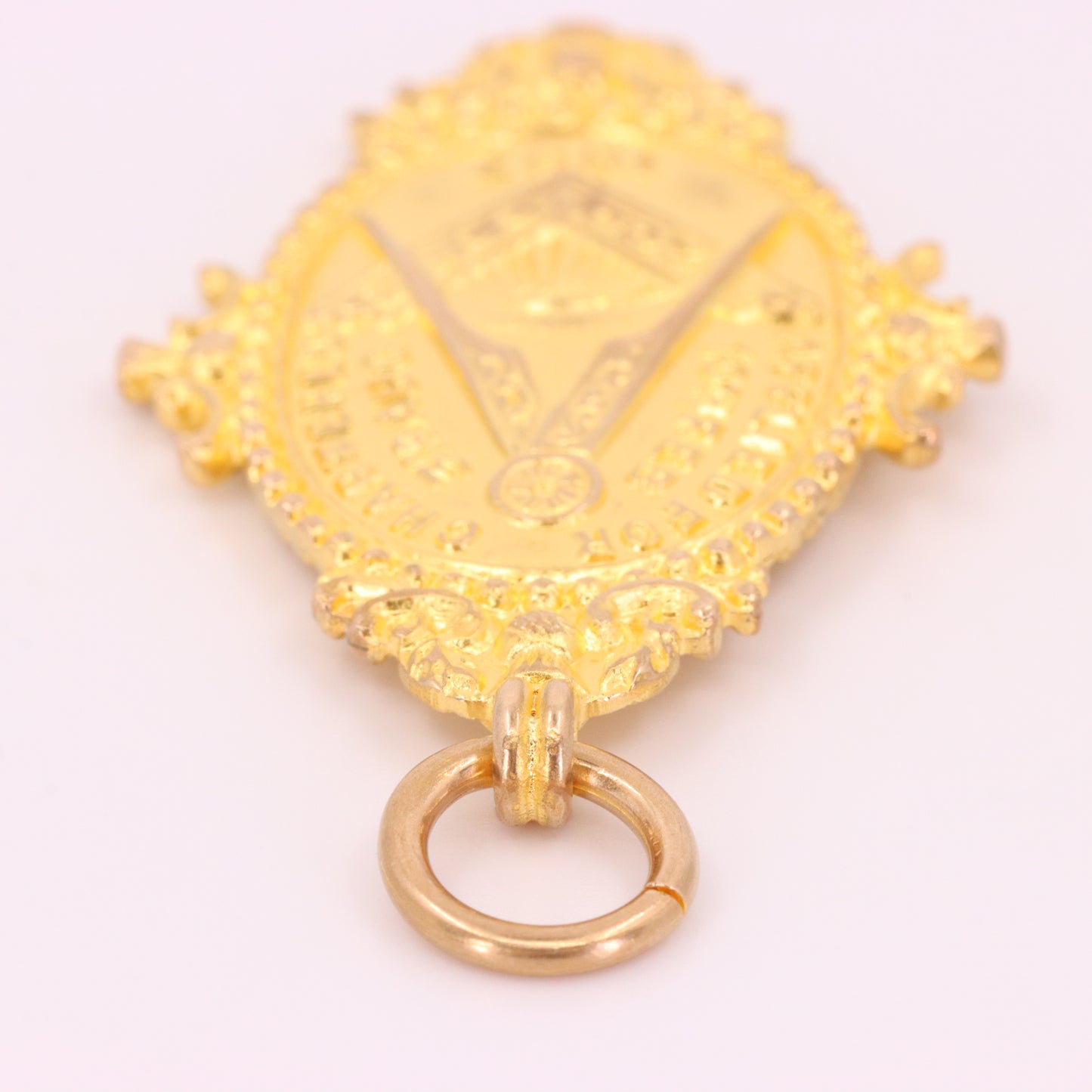 Antique 9ct Hallmarked Gold Glasgow Masonic Lodge Pendant Fob Charm 1907 Gift