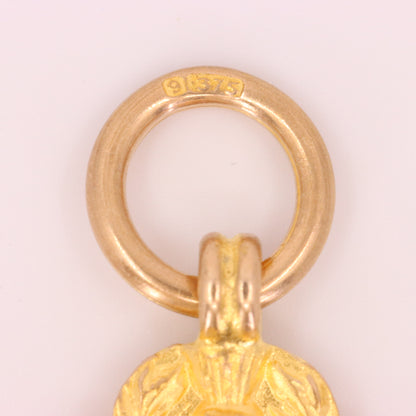 Antique 9ct Hallmarked Gold Glasgow Masonic Lodge Pendant Fob Charm 1907 Gift