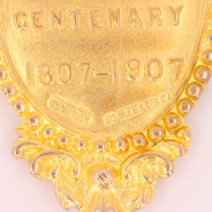 Antique 9ct Hallmarked Gold Glasgow Masonic Lodge Pendant Fob Charm 1907 Gift