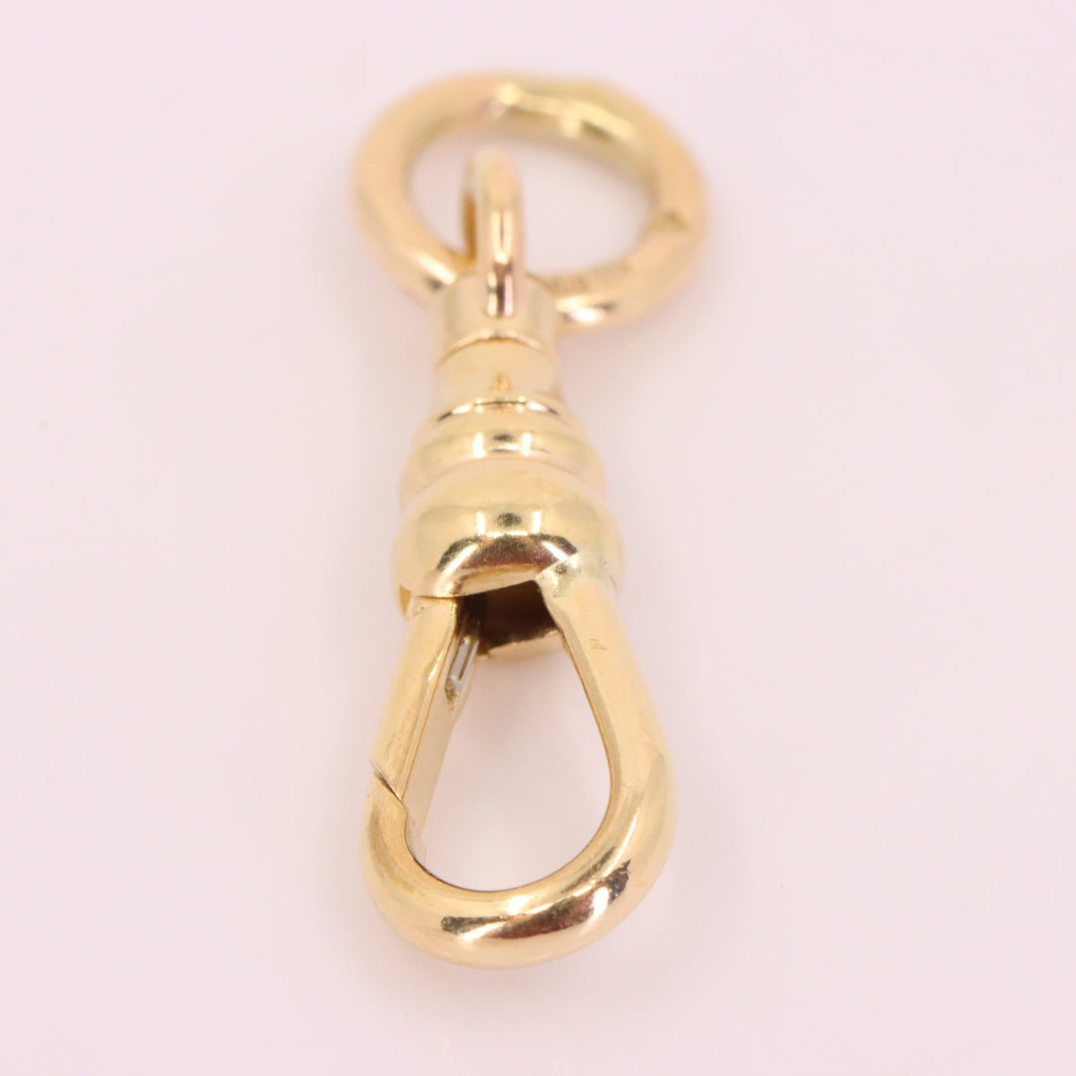 Antique 9ct Hallmarked Yellow Gold Swivel Dog Clip Clasp Jewellery Charm Holder