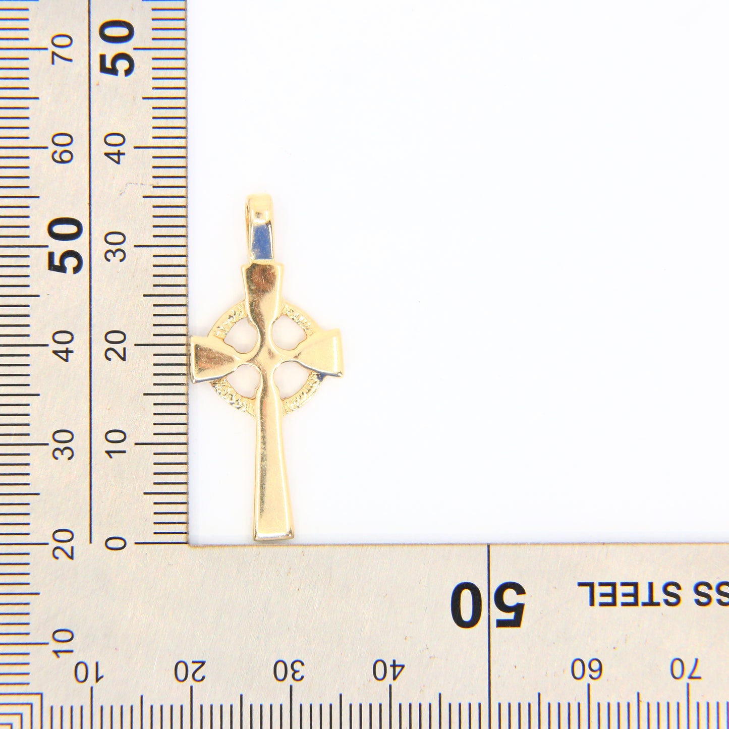 Vintage 9ct Gold Celtic Iona Gold Cross Pendant Hallmarked Yellow Gold Charm