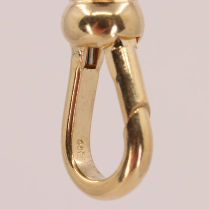 Antique 9ct Hallmarked Yellow Gold Swivel Dog Clip Clasp Jewellery Charm Holder