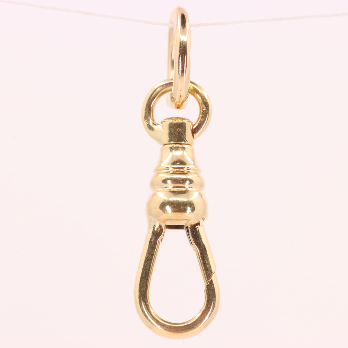Antique 9ct Hallmarked Yellow Gold Swivel Dog Clip Clasp Jewellery Charm Holder
