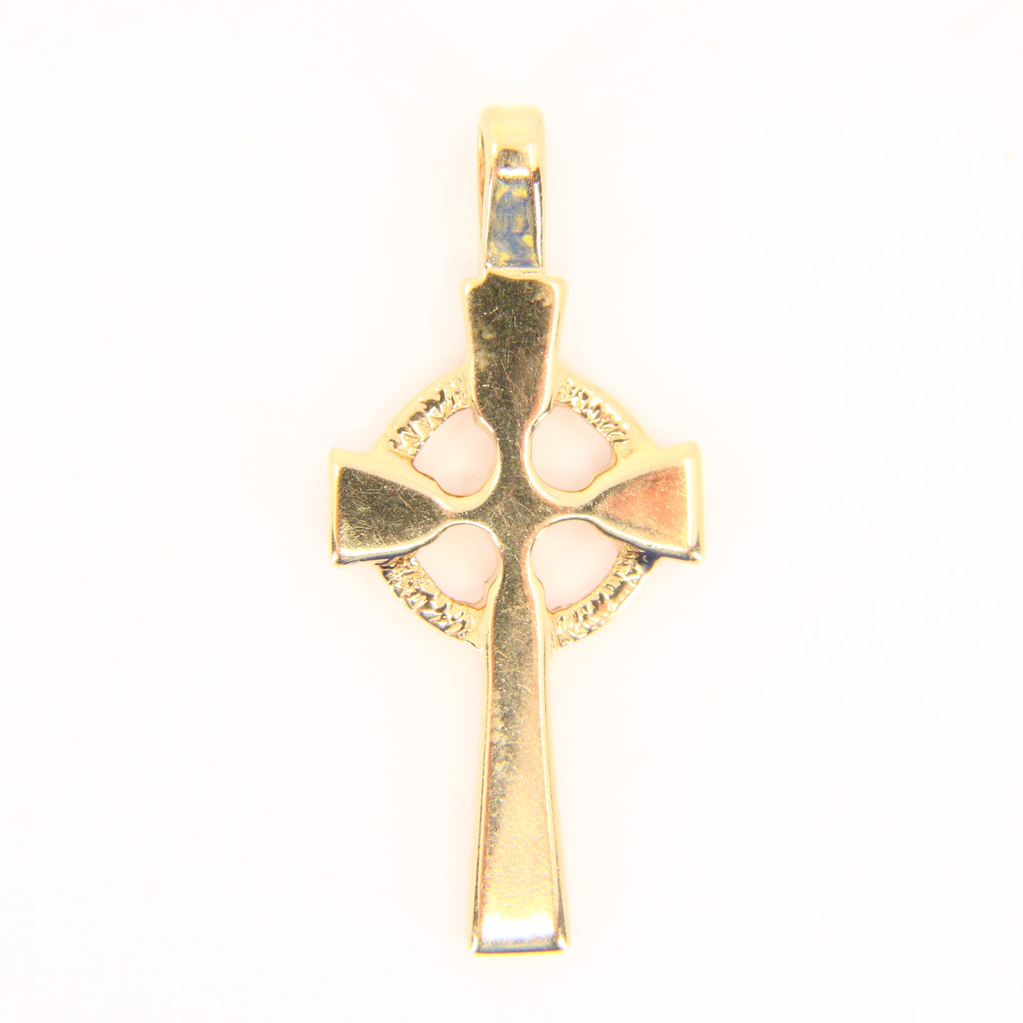 Vintage 9ct Gold Celtic Iona Gold Cross Pendant Hallmarked Yellow Gold Charm