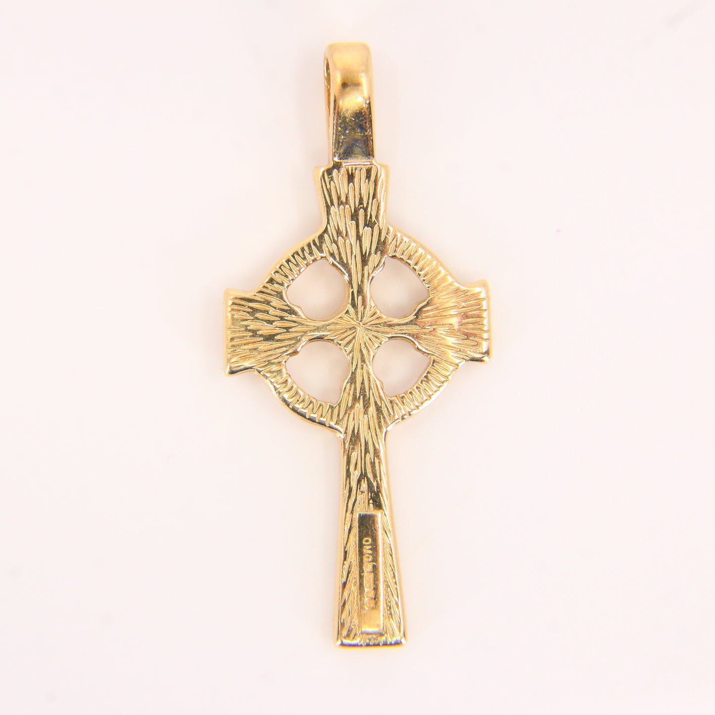 Vintage 9ct Gold Celtic Iona Gold Cross Pendant Hallmarked Yellow Gold Charm