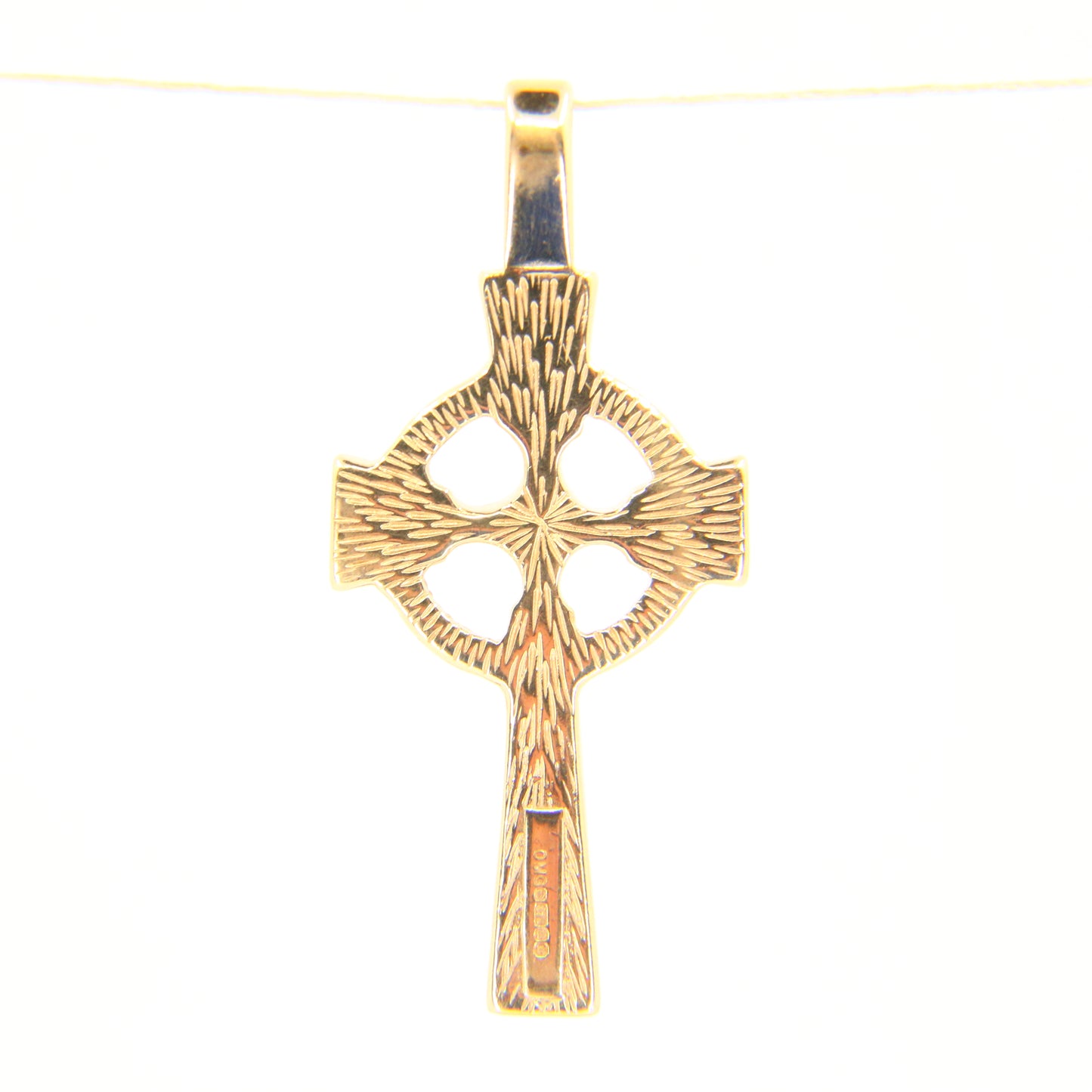 Vintage 9ct Gold Celtic Iona Gold Cross Pendant Hallmarked Yellow Gold Charm