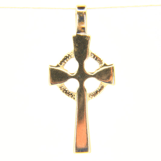 Vintage 9ct Gold Celtic Iona Gold Cross Pendant Hallmarked Yellow Gold Charm