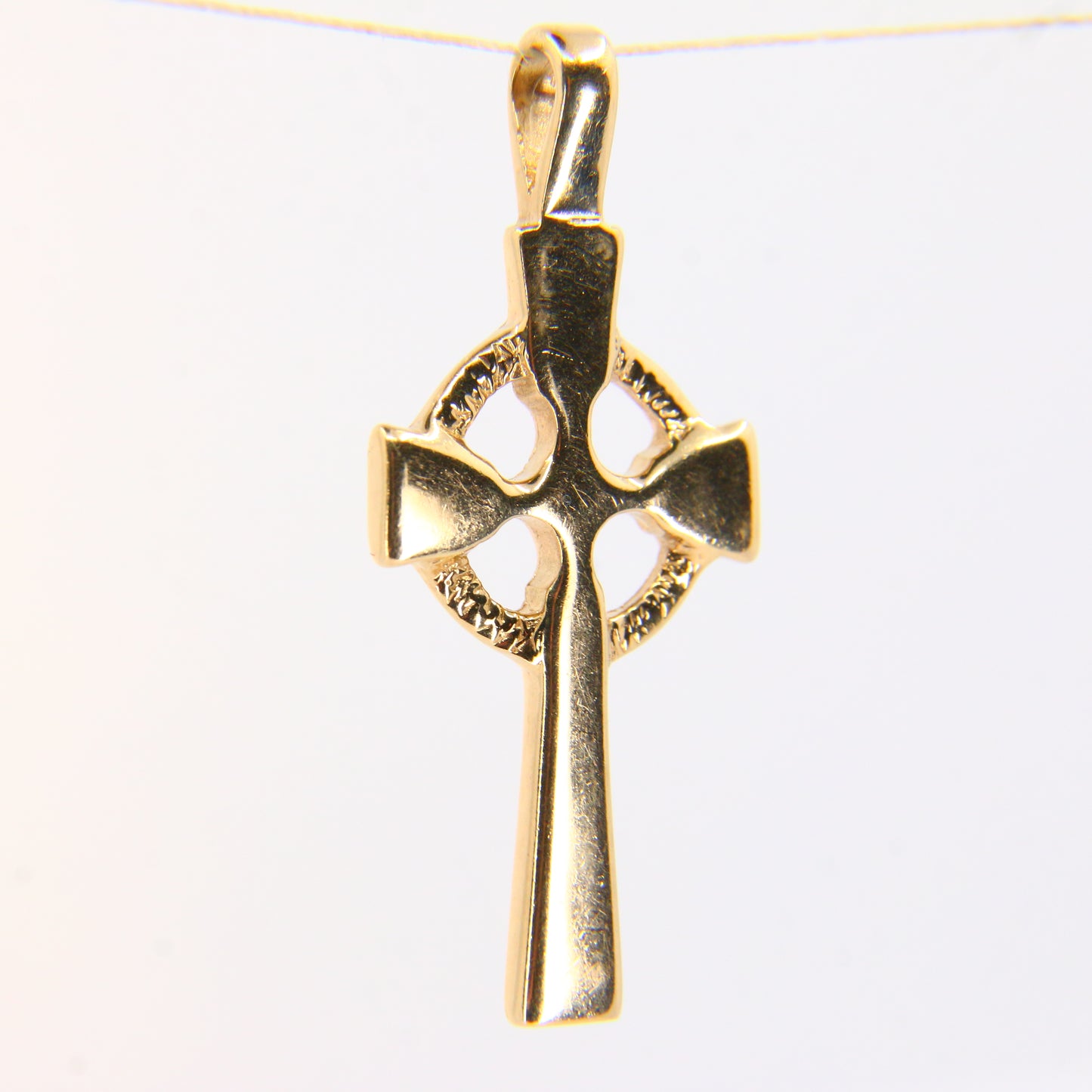 Vintage 9ct Gold Celtic Iona Gold Cross Pendant Hallmarked Yellow Gold Charm