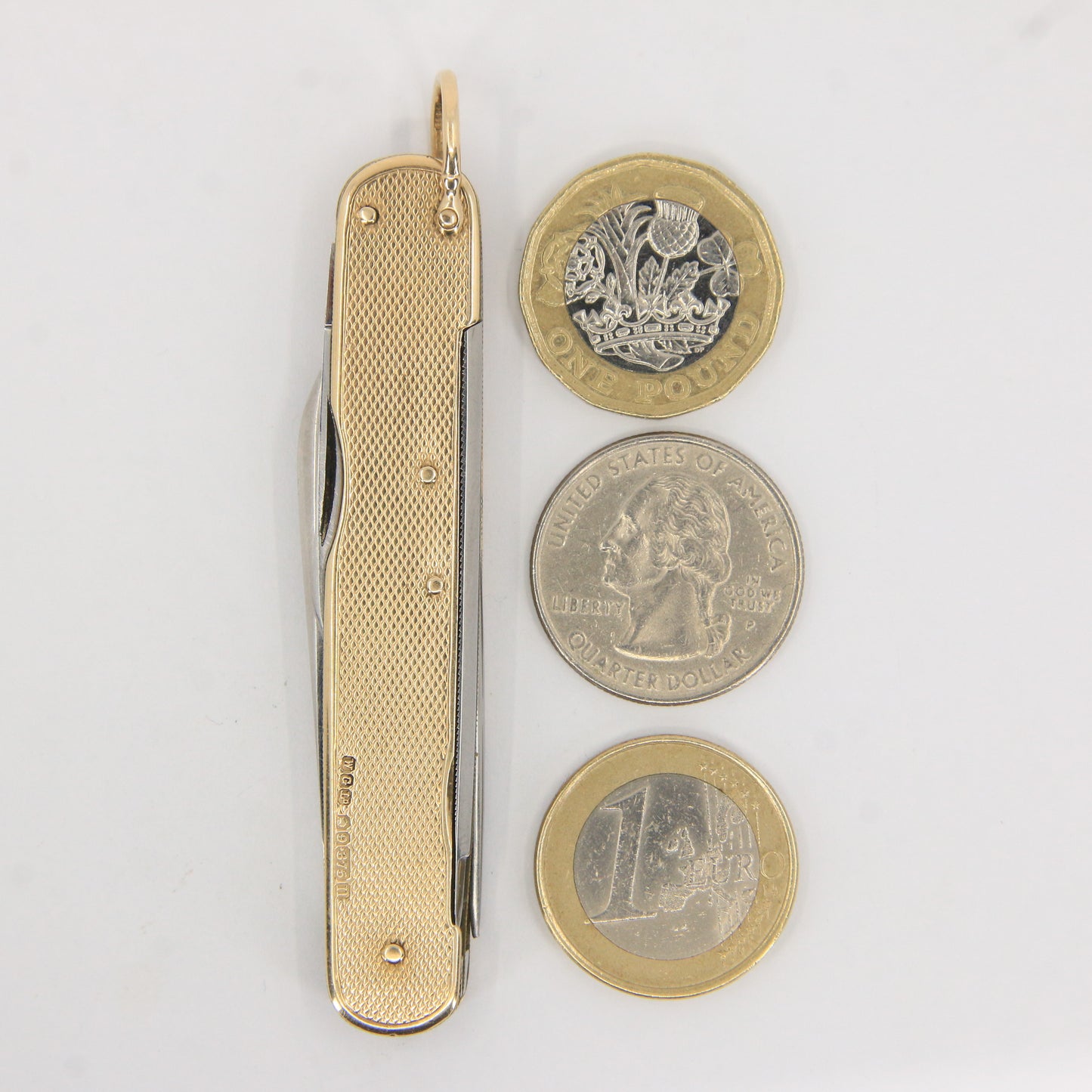 Antique 9ct Hallmarked Gold Edwardian Pocket Knife Folding Multitool Gift