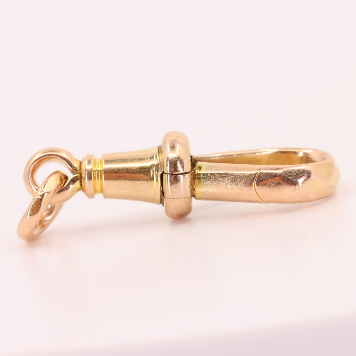 Antique 9ct Yellow Gold Swivel Dog Clip Faceted Clasp Jewellery Making Finding