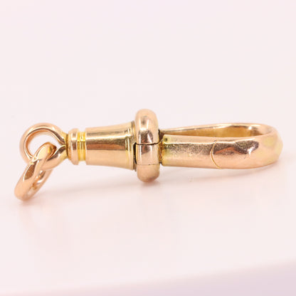 Antique 9ct Yellow Gold Swivel Dog Clip Faceted Clasp Jewellery Making Finding