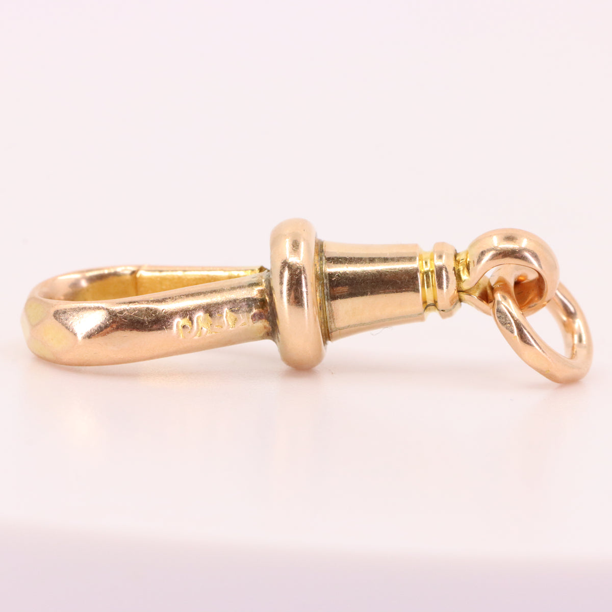 Antique 9ct Yellow Gold Swivel Dog Clip Faceted Clasp Jewellery Making Finding