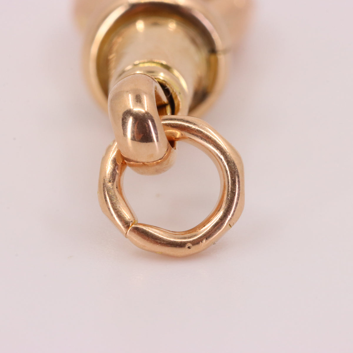 Antique 9ct Yellow Gold Swivel Dog Clip Faceted Clasp Jewellery Making Finding