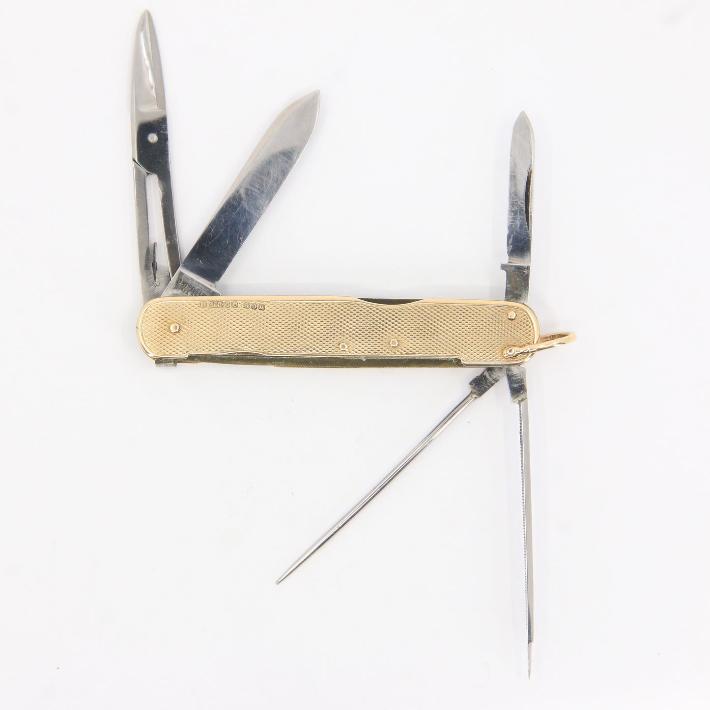 Antique 9ct Hallmarked Gold Edwardian Pocket Knife Folding Multitool Gift