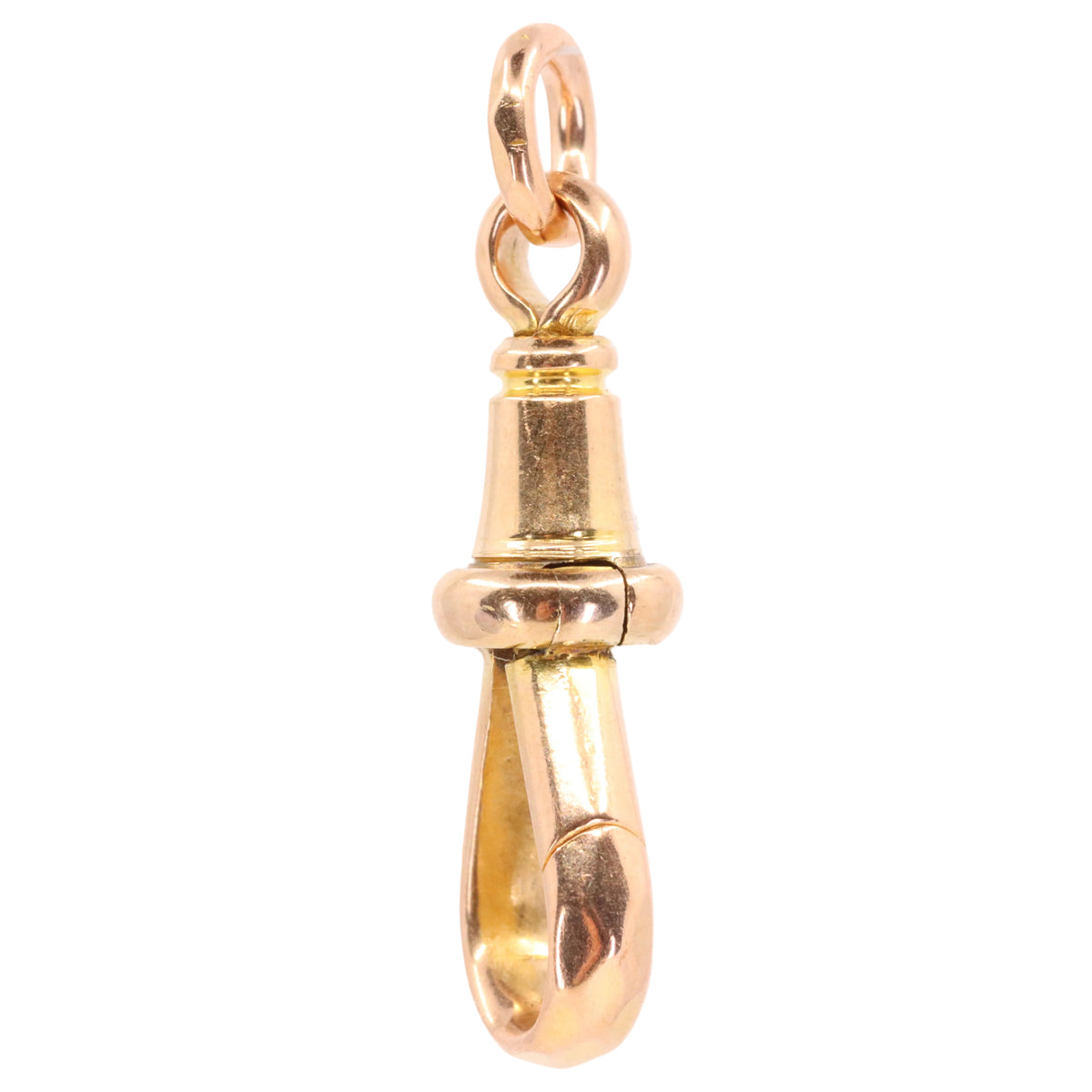 Antique 9ct Yellow Gold Swivel Dog Clip Faceted Clasp Jewellery Making Finding