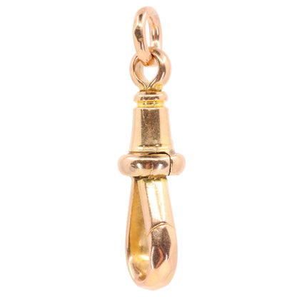 Antique 9ct Yellow Gold Swivel Dog Clip Faceted Clasp Jewellery Making Finding